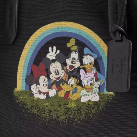 Authentic Disney X Coach Tote 30 In Canvas With Mickey Mouse And Frie - Picture 3 of 4